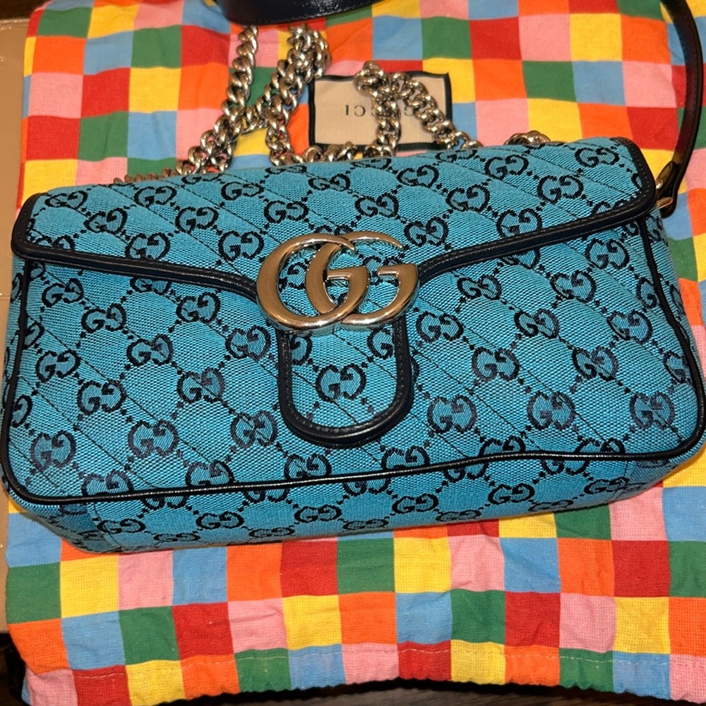 Gucci Small GG Marmont Multicolor Shoulder Bag